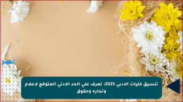 تنسيق كليات الأدبي 2025: تعرف على الحد الأدنى المتوقع لإعلام وتجارة وحقوق